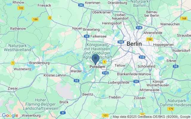Kaart met locatie Brandenburger Tor Potsdam
